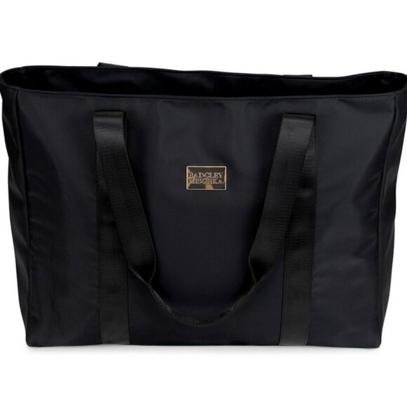 Badgley Mischka Nylon Travel Weekender Tote Bag In Black, NWT